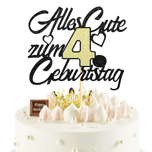 Sumerk 1 Stück 4.Geburtstag Tortendeko Happy 4th Birthday Cake Topper 4.Alles Gute Geburtstag Cake Topper 4 Jahre Torte Kuchen Deko für 4 Geburstagstorte Deko Jungen Mädchen Sumerk 1 Stück 4.Geburtstag Tortendeko Happy 4th Birthday Cake Topper 4.Alles Gute Geburtstag Cake Topper 4 Jahre Torte Kuchen Deko für 4 Geburstagstorte Deko Jungen Mädchen von Sumerk