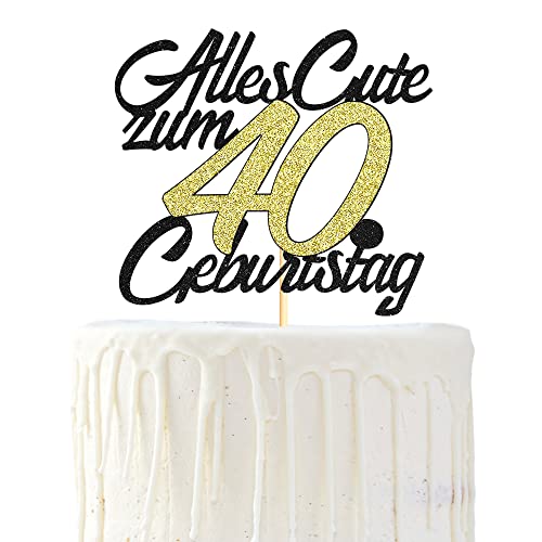 Sumerk 1 Stück 40.Geburtstag Tortendeko Happy 40th Birthday Cake Topper 40.Alles Gute Geburtstag Cake Topper 40 Jahre Torte Kuchen Deko für 40 Geburstagstorte Deko Jungen Mädchen Mann Frau Sumerk 1 Stück 40.Geburtstag Tortendeko Happy 40th Birthday Cake Topper 40.Alles Gute Geburtstag Cake Topper 40 Jahre Torte Kuchen Deko für 40 Geburstagstorte Deko Jungen Mädchen Mann Frau von Sumerk