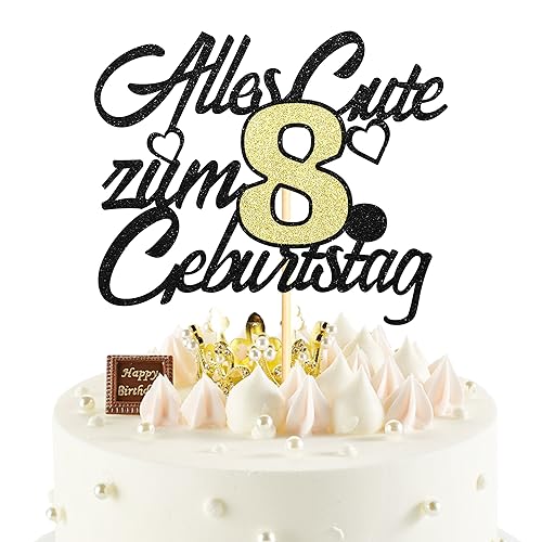 Sumerk 1 Stück 8.Geburtstag Tortendeko Happy 8th Birthday Cake Topper 8.Alles Gute Geburtstag Cake Topper 8 Jahre Torte Kuchen Deko für 8 Geburstagstorte Deko Jungen Mädchen Sumerk 1 Stück 8.Geburtstag Tortendeko Happy 8th Birthday Cake Topper 8.Alles Gute Geburtstag Cake Topper 8 Jahre Torte Kuchen Deko für 8 Geburstagstorte Deko Jungen Mädchen von Sumerk