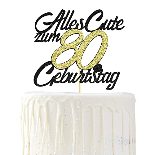 Sumerk 1 Stück 80.Geburtstag Tortendeko Happy 80th Birthday Cake Topper 80.Alles Gute Geburtstag Cake Topper 80 Jahre Torte Kuchen Deko für 80 Geburstagstorte Deko Jungen Mädchen Mann Frau Sumerk 1 Stück 80.Geburtstag Tortendeko Happy 80th Birthday Cake Topper 80.Alles Gute Geburtstag Cake Topper 80 Jahre Torte Kuchen Deko für 80 Geburstagstorte Deko Jungen Mädchen Mann Frau von Sumerk