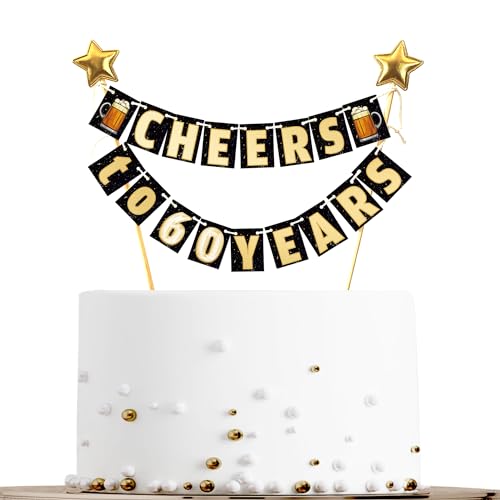 Sumerk 19 Pcs 60. Geburtstag Junge Deko Happy 60th Birthday Cake Topper 60 cake topper Tortendeko 60 Geburtstag Birthday Bunting Cake Decoration Banner + 2 Stars Cupcake Topper for Junge Frau Sumerk 19 Pcs 60. Geburtstag Junge Deko Happy 60th Birthday Cake Topper 60 cake topper Tortendeko 60 Geburtstag Birthday Bunting Cake Decoration Banner + 2 Stars Cupcake Topper for Junge Frau von Sumerk