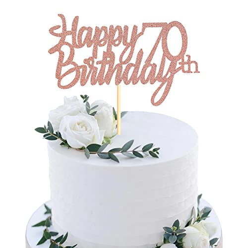 Sumerk 70 Tortenaufsätze zum 70. Geburtstag, Tortenaufsätze für Geburtstagsfeiern, Dekorationszubehör, Roségold, 1 Packung Sumerk 70 Tortenaufsätze zum 70. Geburtstag, Tortenaufsätze für Geburtstagsfeiern, Dekorationszubehör, Roségold, 1 Packung von Sumerk