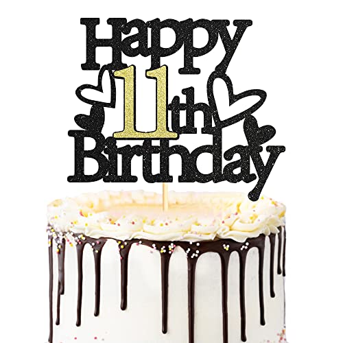 Sumerk Geburtstag Tortendeko Happy 11th Birthday Cake Topper für 11 Jahre Alter Junge und Mädchen - 1 Stück von Sumerk
