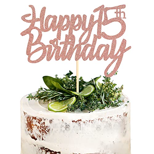 Sumerk 1 Stück 15.Geburtstag Tortendeko Happy 15th Birthday Cake Topper kuchen deko geburtstag für 15 Geburstagstorte Deko Jungen Mädchen Sumerk 1 Stück 15.Geburtstag Tortendeko Happy 15th Birthday Cake Topper kuchen deko geburtstag für 15 Geburstagstorte Deko Jungen Mädchen von Sumerk