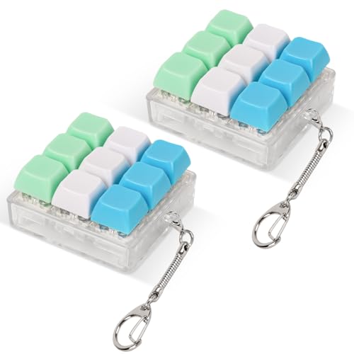 2 Stück Fidget Toys für Erwachsene zur Linderung von Stress und Angstzuständen und Dekompressionen der Tastatur (Rosa) (Blau und Weiß) von Sumgsn