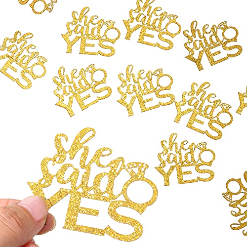 100 Stück Gold Hochzeit Tisch Konfetti She Said Yes Glitter Konfetti mit Diamant Ring Verlobung Party Tisch Streuantrag Bachelorette Brautdusche Party Dekor 100 Stück Gold Hochzeit Tisch Konfetti She Said Yes Glitter Konfetti mit Diamant Ring Verlobung Party Tisch Streuantrag Bachelorette Brautdusche Party Dekor von Sumind