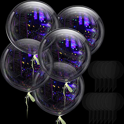12 Stück 40cm Jumbo Bobo Luftballon Klar Rund Luftballon Wiederverwendbar Transparent Ballon aus Kunststoff für Hochzeit Geburtstag Halloween Weihnachtsfeier Dekoration von Sumind