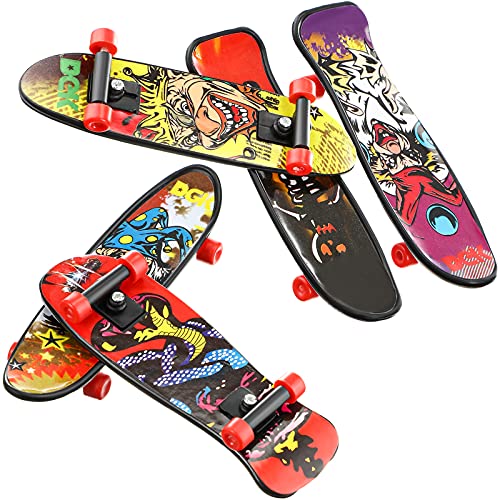 4 Stücke Mini Finger Skateboard, Griffbretter Spielzeug Deck LKW Finger Skateboard für Teenager Party Gefallen Taschen Füllstoffe von Sumind
