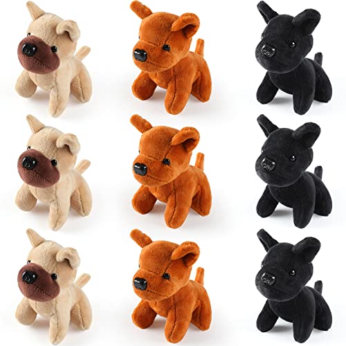 Sumind 9 Stück Hunde Mini Plüschtiere Kleine Kuscheltiere Mitgebsel Süße Stofftiere Weiche Plüschhunde Mini Kuscheltiere Stoffhunde für Kinder Junge Mädchen Kindergarten Geburtstag Mitbringsel von Sumind