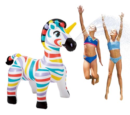 Summer Waves Wassersprinkler XXL Einhorn aufblasbar | 157x94x157 cm bunt | Einhorn Sprinkler für den Garten | Wasser Spielzeug für Kinder und Erwachsene Summer Waves Wassersprinkler XXL Einhorn aufblasbar | 157x94x157 cm bunt | Einhorn Sprinkler für den Garten | Wasser Spielzeug für Kinder und Erwachsene von Summer Waves