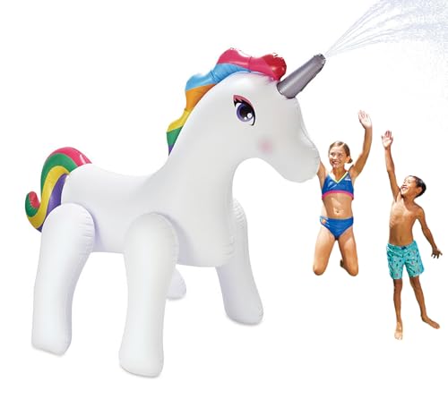 Wasserspinkler für Kinder von Summer Waves – Wasserspaß Zuhause – Wasserspielzeug – Einhorn Sprinkler 315 × 226 cm von Summer Waves