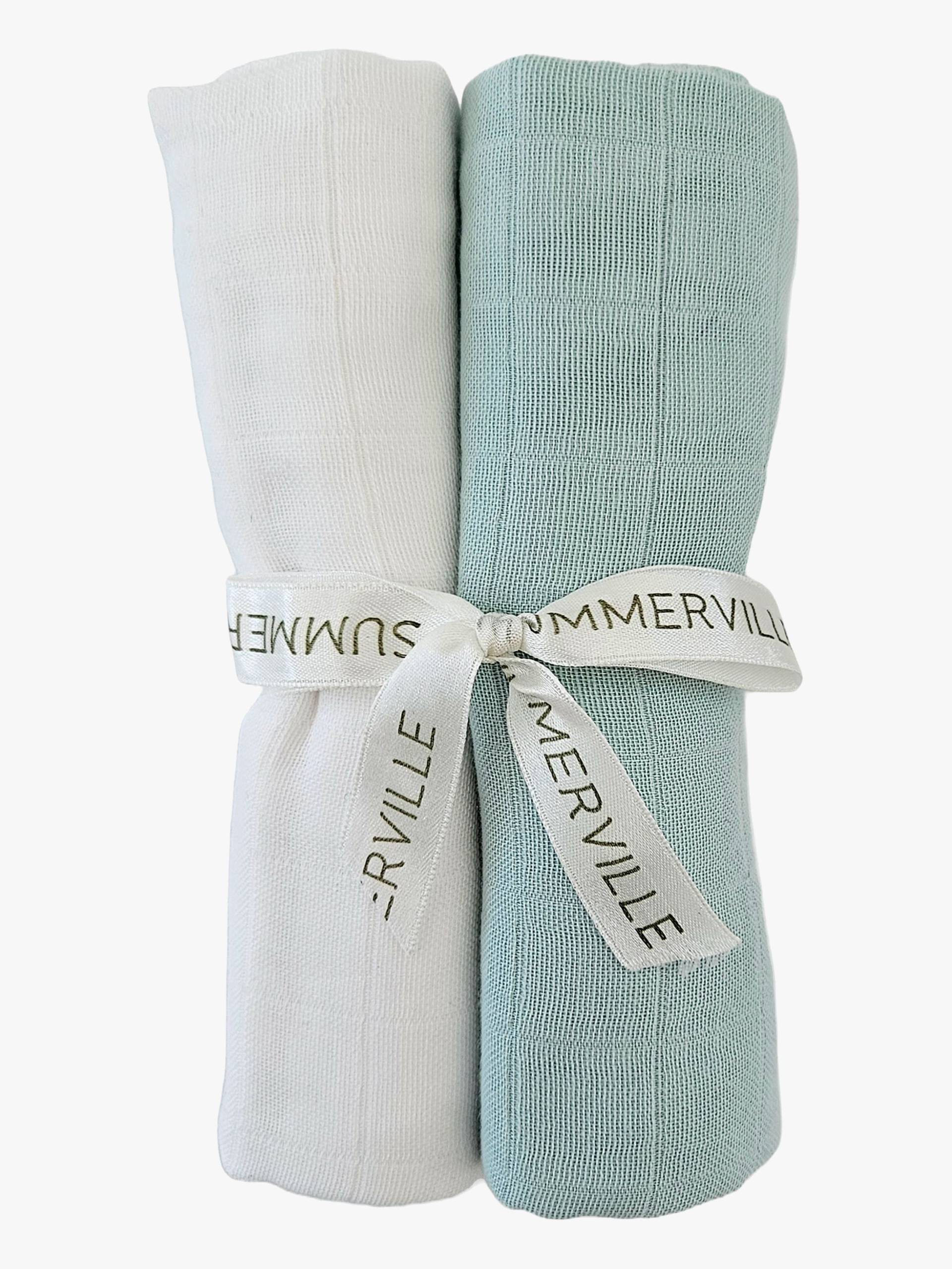 Summerville Organic Musselintuch 2er-Pack Öko, Ice Blue/White Summerville Organic Musselintuch 2er-Pack Öko, Ice Blue/White von Summerville