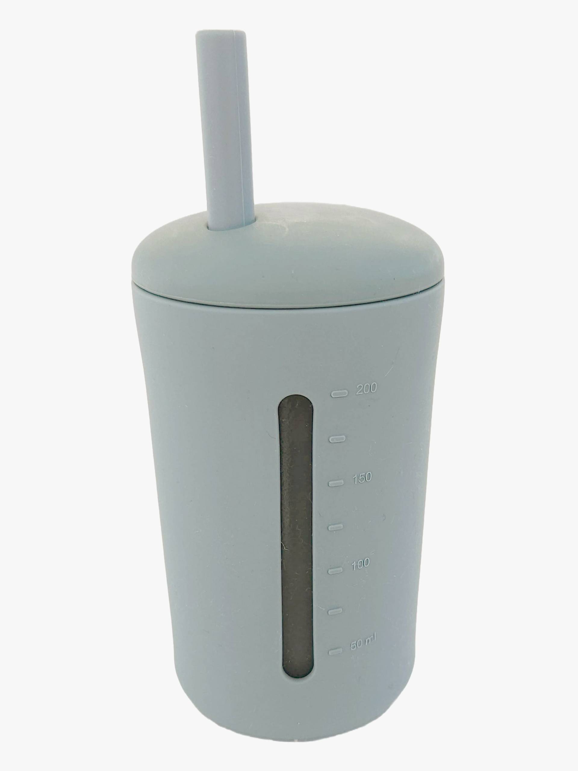 Summerville Organic Silikonbecher mit Trinkhalm, Silver Grey Summerville Organic Silikonbecher mit Trinkhalm, Silver Grey von Summerville