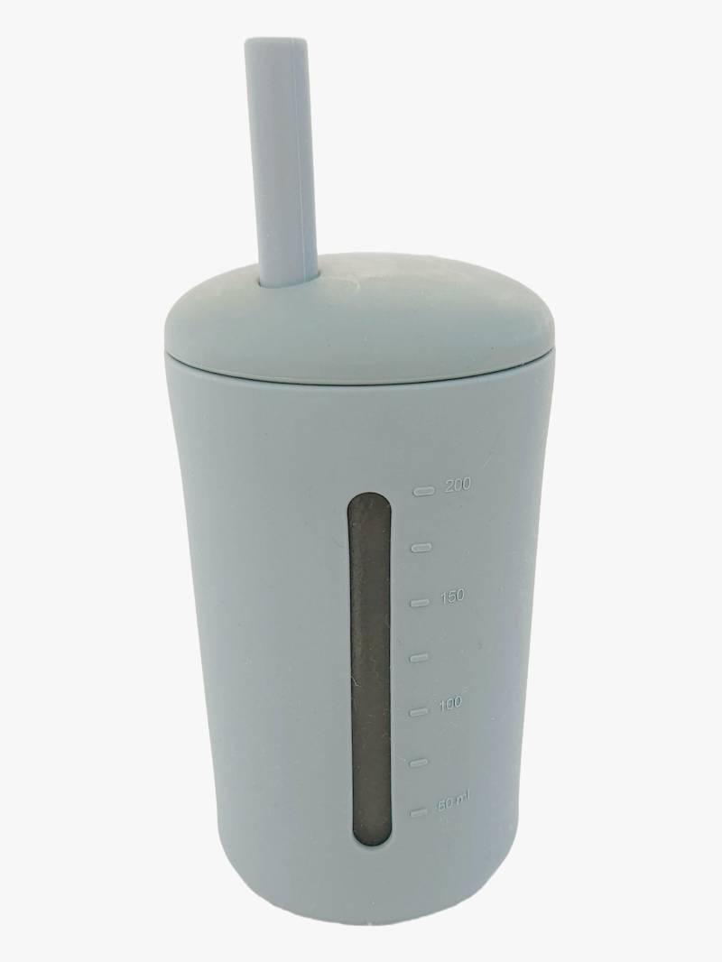 Summerville Organic Silikonbecher mit Trinkhalm, Silver Grey Summerville Organic Silikonbecher mit Trinkhalm, Silver Grey von Summerville