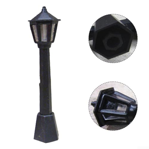Authentische Mini-Straßenlaternen-Ornamente, perfekt für Puppenhäuser und Urlaubsthemen (groß, 10 cm) von Sumsoctober