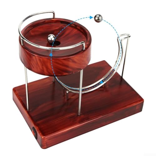 Sumsoctober Elektromagnetische Kunst-Perpetual-Motion-Maschine, leiser rollender Ball, Perpetual-Motion Simulator, Physikalische Wissenschaft, Lehrspielzeug (Weinrot) von Sumsoctober