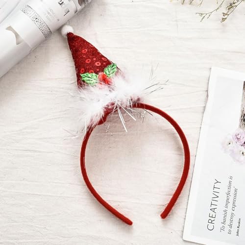 Sumsoctober Festliches Weihnachts-Haarband für Frauen mit Weihnachtsmann, Baum, Elchgeweih, Muster für saisonale Partys 2022 (Nr. 13) von Sumsoctober