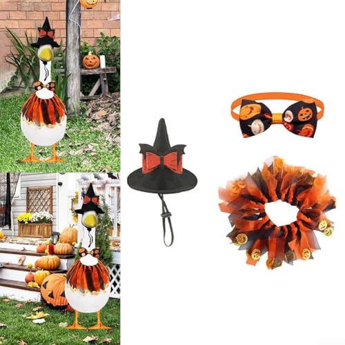 Sumsoctober Rasengans Kostüm-Set für Halloween, Türkei und Kürbis, Satinstoff für Outdoor-Gartendekoration und saisonale Präsentation (Set) von Sumsoctober