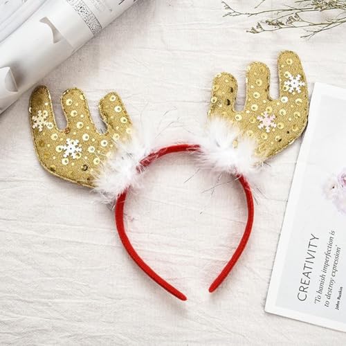 Urlaubs-Haarschmuck für Frauen mit Geweih, Turban-Stil, inklusive Weihnachtsmustern, geeignet für Partys, Hochzeiten und Reisen (7#) von Sumsoctober