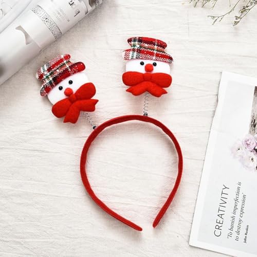 Weihnachten Haarband für Frauen mit Weihnachtsmann, Baum, Elchgeweih Design Haarreifen Geeignet für Partys und Reisen 2022 (17#) von Sumsoctober