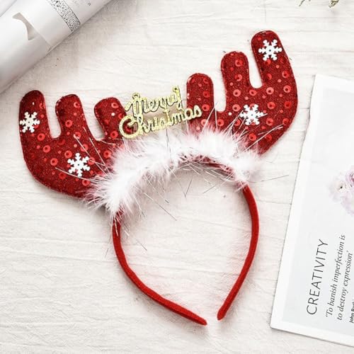 Weihnachtsmann, Baum, Elchgeweih, Haarreifen, Weihnachtsstirnband für Frauen, geeignet für Partybedarf und Fotografie 2022 (12#) von Sumsoctober