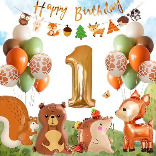1.Geburtstag Junge Mädchen, Dschungel Deko 1, Erster Geburtstag Junge, deko 1 Jahr, Grüne Kindergeburtstag Deko, Safari Tiere Folienballon 1, Wild One deko 1.Geburtstag Junge Mädchen, Dschungel Deko 1, Erster Geburtstag Junge, deko 1 Jahr, Grüne Kindergeburtstag Deko, Safari Tiere Folienballon 1, Wild One deko von Sumtoco