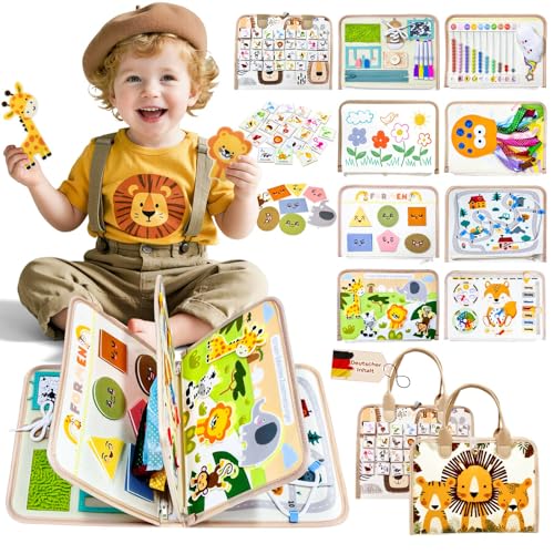 Busy Board Deutsch, Montessori Spielzeug Ab 1 Jahr, Busy Board Ab 1 Jahr, Montessori Spielzeug Baby, Spielzeug Ab 2 Jahre, Motorikspielzeug, Quiet Book, Activity Board, Geschenke Für Junge Mädchen Busy Board Deutsch, Montessori Spielzeug Ab 1 Jahr, Busy Board Ab 1 Jahr, Montessori Spielzeug Baby, Spielzeug Ab 2 Jahre, Motorikspielzeug, Quiet Book, Activity Board, Geschenke Für Junge Mädchen von Sumtoco