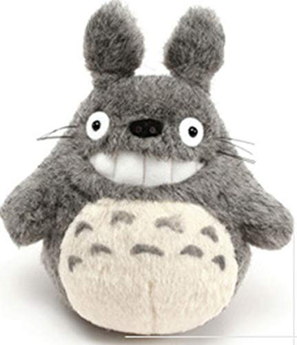 Mein Nachbar Totoro Ghibli Stofftier Plüschtier Kuscheltier Plüsch Figur: Grinsender O Totoro (Miminzuku) Grau 17 cm von Sun Arrow