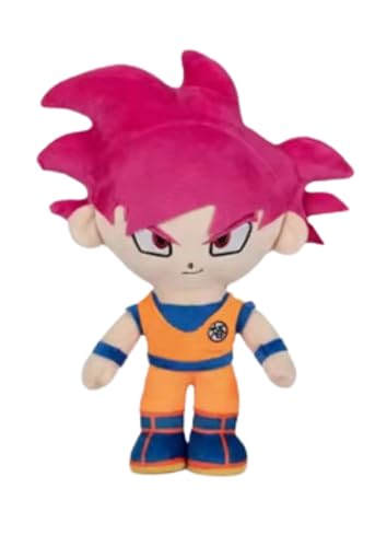 Goku-Plüschtier, 27 cm, Dragon B/Super, Goku und seine verschiedenen Transformationen, sammeln Sie sie alle. (Super Saiyan God) von Sun City