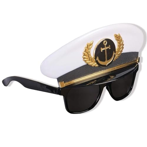 Sun-Staches Unisex Erwachsene Boot Captain Instant Kostüm Party Favors UV400, Mehrfarbig, Einheitsgröße US Sun-Staches Unisex Erwachsene Boot Captain Instant Kostüm Party Favors UV400, Mehrfarbig, Einheitsgröße US von Sun-Staches