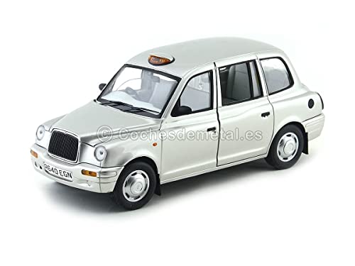 Sun Star 1125 - Sammlermodell London Taxi Cab TX1 1998, Silber, 1:18 von Sun Star