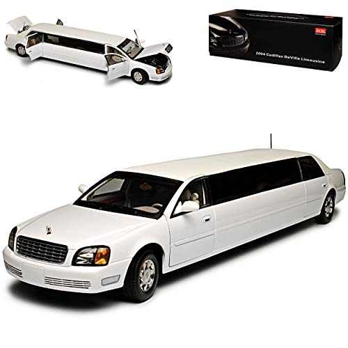 Sun Star Cadilac Deville Stretch Limousine Weiss 1999-2005 1/18 Modell Auto von Sun Star