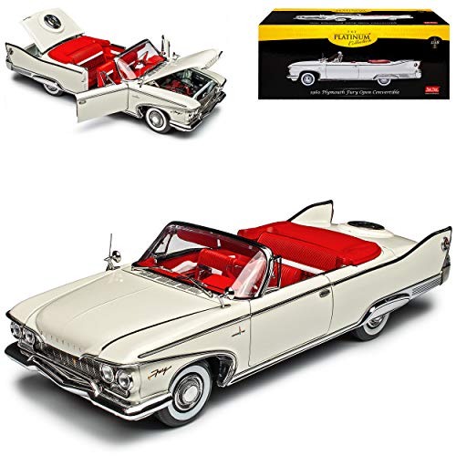 Sun Star Plymouth Fury Cabrio Weiss 2. Generation 1960-1961 1/18 Modell Auto von Sun Star
