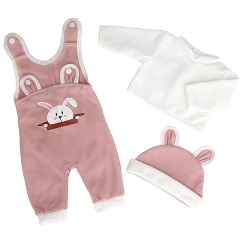 18 Zoll Puppenkleidung, entzückende Häschen-Babypuppenkleidung mit T-Shirt, Hose und Mütze, fantasievolles DIY-Puppenkleidungs-Geschenkset für Kindertag, Weihnachten und Geburtstage, Puppenkleidu 18 Zoll Puppenkleidung, entzückende Häschen-Babypuppenkleidung mit T-Shirt, Hose und Mütze, fantasievolles DIY-Puppenkleidungs-Geschenkset für Kindertag, Weihnachten und Geburtstage, Puppenkleidu von SunaOmni