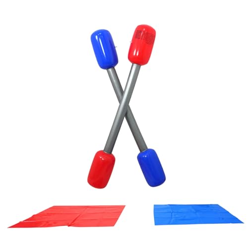 4-teiliges Outdoor-Spielzeug für Kinder, 56, 3 x 6, 7 aufblasbare PVC-Pugil-Sticks und 19, 7 x 18, 9 Zoll Bodenmatte, wiederverwendbares Pool-Kampfspielzeug für Jungen, Mädchen und Erwachsene, Pool-S 4-teiliges Outdoor-Spielzeug für Kinder, 56, 3 x 6, 7 aufblasbare PVC-Pugil-Sticks und 19, 7 x 18, 9 Zoll Bodenmatte, wiederverwendbares Pool-Kampfspielzeug für Jungen, Mädchen und Erwachsene, Pool-S von SunaOmni