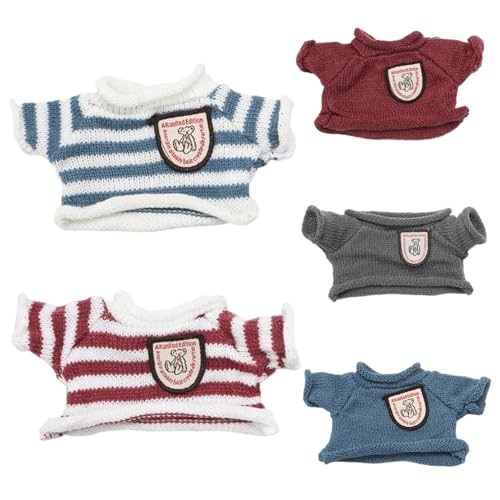 5-teiliges Teddybär-Kleidungsset, Bärenpullover, Teddybär-Kleidung passend für 6-8 Zoll große Plüschbären, süße Stofftier-Kleidung zum Selbermachen, Bärenspielzeug- für Stofftiere, Babypu von SunaOmni