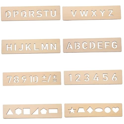 8-teiliges Zeichenbrett, 5, 1 x 20, 3 cm, Holz, zum Schreiben von Buchstaben, zum Lernen im Vorschulalter, einfach zu verwendendes sensorisches Zeichenpad für Kinder, Anfänger, Schreibbedarf, alpha 8-teiliges Zeichenbrett, 5, 1 x 20, 3 cm, Holz, zum Schreiben von Buchstaben, zum Lernen im Vorschulalter, einfach zu verwendendes sensorisches Zeichenpad für Kinder, Anfänger, Schreibbedarf, alpha von SunaOmni