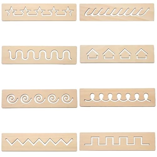 8-teiliges Zeichenbrett, 5, 1 x 20, 3 cm, aus Holz, zum Schreiben von Buchstaben, zum Lernen im Vorschulalter, einfach zu verwendendes sensorisches Zeichenpad für Kinder, Anfänger, Schreibbedarf, s 8-teiliges Zeichenbrett, 5, 1 x 20, 3 cm, aus Holz, zum Schreiben von Buchstaben, zum Lernen im Vorschulalter, einfach zu verwendendes sensorisches Zeichenpad für Kinder, Anfänger, Schreibbedarf, s von SunaOmni