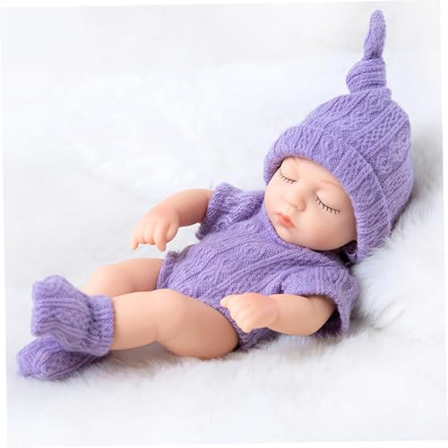 Babypuppen, 17, 8 cm lang, weiches Vinyl, lebensecht, beweglich, realistische New-Bron-Babypuppe mit Kleidung, Mini-Babypuppen für Mädchen, realistische Neugeborenen- (Stil 1), Silikon-B von SunaOmni
