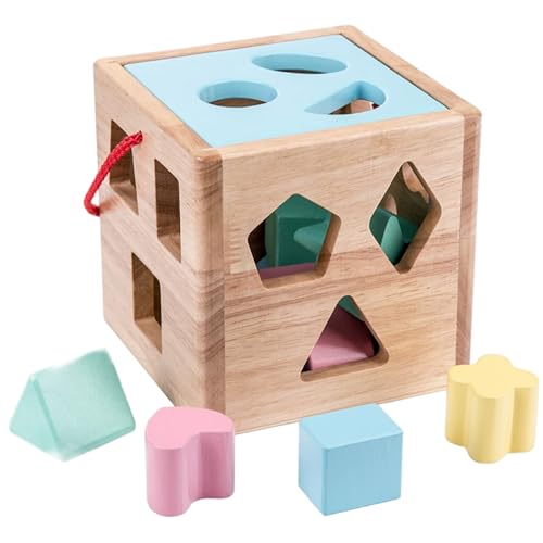 Formsortierspielzeug, 1 Set mit 12 verschiedenen Formen, Sortierspielzeug aus Holz mit Seilgriff, pädagogisches Montessori-Spiel zur Feinmotorik, sanfte Sinneswahrnehmung für Zuhause, Kindergarte Formsortierspielzeug, 1 Set mit 12 verschiedenen Formen, Sortierspielzeug aus Holz mit Seilgriff, pädagogisches Montessori-Spiel zur Feinmotorik, sanfte Sinneswahrnehmung für Zuhause, Kindergarte von SunaOmni