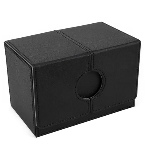 Kartendeckbox mit 2 Fächern, rutschfeste PU 200+ Kartenaufbewahrungsbox mit doppelter Hülle und Klappdeckel, tragbare schützende Sammelkarten-Aufbewahrungsbox, Sammelkarten-Aufbewahrungsbox, Kart Kartendeckbox mit 2 Fächern, rutschfeste PU 200+ Kartenaufbewahrungsbox mit doppelter Hülle und Klappdeckel, tragbare schützende Sammelkarten-Aufbewahrungsbox, Sammelkarten-Aufbewahrungsbox, Kart von SunaOmni