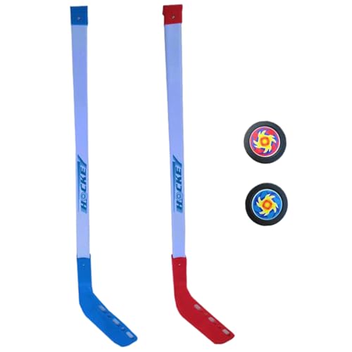 Kinder-Hockey-Set, Junior-Streethockey-Set inklusive 28-Zoll-Kinder-Hockeyschläger und Hockey, Mini-Hockeyschläger für Jungen und Mädchen, Eishockey-Trainingsspielzeug für drinnen draußen, Ki von SunaOmni