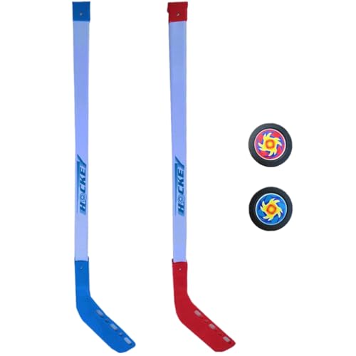 Kinder-Hockey-Set, Junior-Streethockey-Set inklusive 28-Zoll-Kinder-Hockeyschläger und Hockey, Mini-Hockeyschläger für Jungen und Mädchen, Indoor-Outdoor-Eishockey-Trainingsspielzeug, Kindergesch Kinder-Hockey-Set, Junior-Streethockey-Set inklusive 28-Zoll-Kinder-Hockeyschläger und Hockey, Mini-Hockeyschläger für Jungen und Mädchen, Indoor-Outdoor-Eishockey-Trainingsspielzeug, Kindergesch von SunaOmni