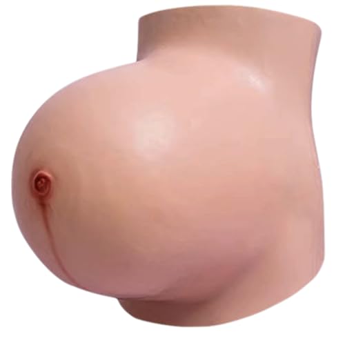 Künstlicher Schwangerschaftsbauch (6–8 Monate), realistischer künstlicher Babybauch aus Silikon, weiche Haut, tragbarer Schwangerschaftsbauch-Bodysuit für Schauspielerauftritte, Schwangerschaft von SunaOmni