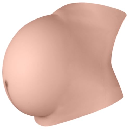 Künstlicher Schwangerschaftsbauch (6–8 Monate), realistischer künstlicher Babybauch aus Silikon, weiche Haut, tragbarer Schwangerschaftsbauch-Bodysuit für Schauspielerauftritte, Schwangerschafts- von SunaOmni