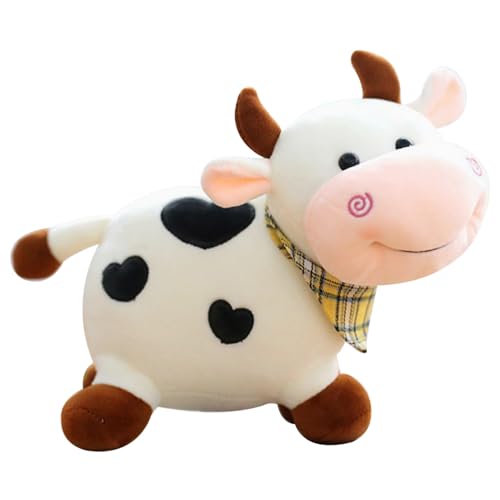 Kuscheltier Kuh, süßes, weiches Kuhplüschtier, tröstlicher Begleiter, ausgestopfte Kuh, fantasievolles Kuhplüschtier, leichtes Kuscheltier für Kinder, Jungen und Mädchen, 25, 9 x 20, 1 x 14 cm von SunaOmni
