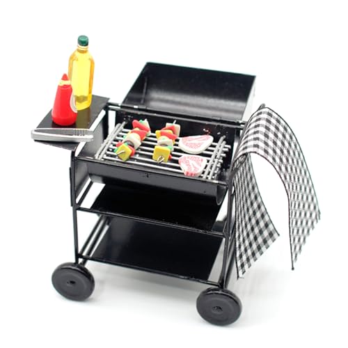 Mini-Grill für den Außenbereich, Grillherd im Maßstab 1:12, Miniatur-Küchenutensilien mit künstlichem Grillgut, Simulations-BBQ-Grill, Puppenhausmöbel zur Puppenhausdekoration, Miniaturküche, Pup Mini-Grill für den Außenbereich, Grillherd im Maßstab 1:12, Miniatur-Küchenutensilien mit künstlichem Grillgut, Simulations-BBQ-Grill, Puppenhausmöbel zur Puppenhausdekoration, Miniaturküche, Pup von SunaOmni