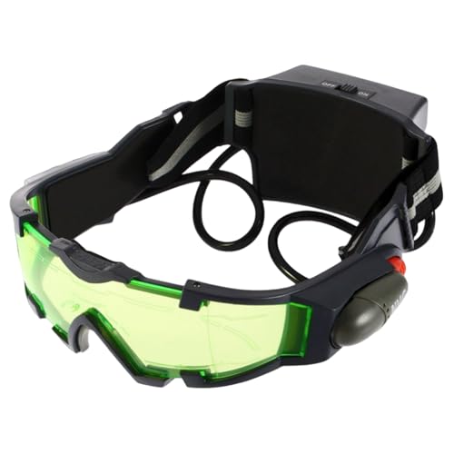 Nachtsichtbrille, ausklappbare LED-Spionagebrille mit nachtgrüner Linse und verstellbarem Band, winddichtes, stempelfestes Cooles Spielzeug für die Jagd, Rennen, Radfahren, Nachtsichtbrille, Spio Nachtsichtbrille, ausklappbare LED-Spionagebrille mit nachtgrüner Linse und verstellbarem Band, winddichtes, stempelfestes Cooles Spielzeug für die Jagd, Rennen, Radfahren, Nachtsichtbrille, Spio von SunaOmni