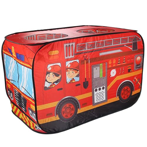 Pop-up-Zelt für Kinder, faltbares Feuerwehrauto-Zelt aus Oxford-Stoff mit 3 Öffnungen, 44 x 26 x 30 Zoll großes Pop-up-Spielzelt, Spielhaus für Kleinkinder, Jungen und Mädchen, Geschenke für Feue Pop-up-Zelt für Kinder, faltbares Feuerwehrauto-Zelt aus Oxford-Stoff mit 3 Öffnungen, 44 x 26 x 30 Zoll großes Pop-up-Spielzelt, Spielhaus für Kleinkinder, Jungen und Mädchen, Geschenke für Feue von SunaOmni