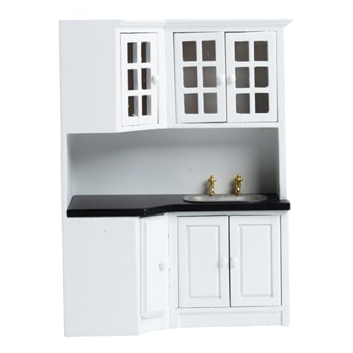 Puppenhausküche, Puppenhausmöbel im Maßstab 1:12, Küchenschrank-Set aus Holz, Puppenhaus-Kochset, Möbel für DIY-Szenenzubehör, Mini-Puppenhaus-Dekorationszubehör, Miniaturmöbel Puppenhausküche, Puppenhausmöbel im Maßstab 1:12, Küchenschrank-Set aus Holz, Puppenhaus-Kochset, Möbel für DIY-Szenenzubehör, Mini-Puppenhaus-Dekorationszubehör, Miniaturmöbel von SunaOmni